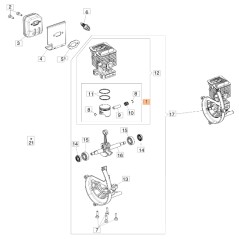 ORIGINAL EMAK BV250 models blower piston kit 56600004R | NewgardenParts.com