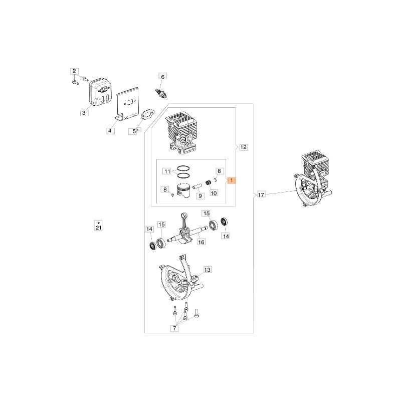 ORIGINAL EMAK BV250 models blower piston kit 56600004R