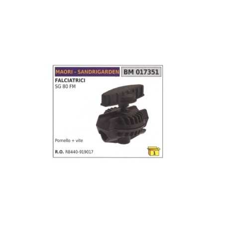 Kit pomo+tornillo compatible MAORI cortacésped SANDRIGARDEN SG80FM R8440-919017 | NewgardenParts.com