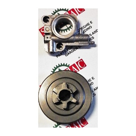 Kit pompa olio con ingranaggio e pignone per motosega compatibile BRITECH CS-39 | NewgardenParts.com