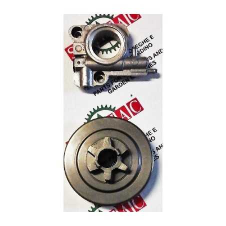 Oil pump kit with gear and sprocket for chainsaw compatible BRITECH CS-39 | NewgardenParts.com