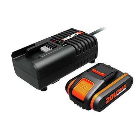 WORX power 20 kit n 1 Akku 2,0 Ah + n 1 Schnellladegerät | NewgardenParts.com