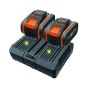 Kit power 20+20 WORX con 2 batterie da 4.0 Ah + caricabatterie DUAL STANDARD