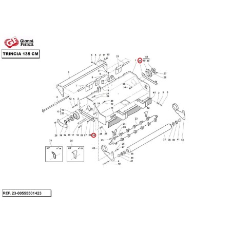 Kit protezione laterale sinistra+protezione laterale destra GIANNI FERRARI | NewgardenParts.com