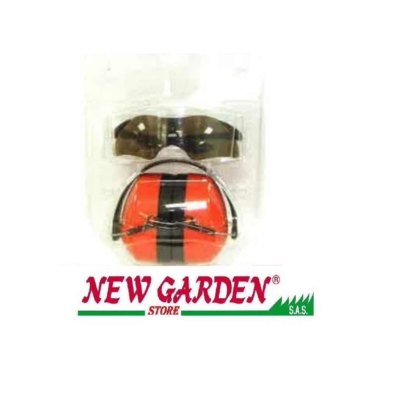 Kit protezione occhiali e cuffia giardinaggio lavori tagliaerba 320706