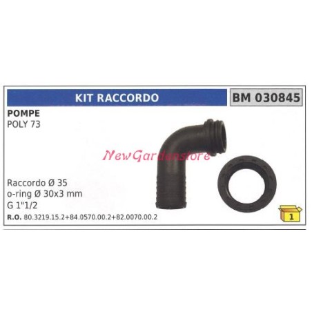 Kit raccordo UNIVERSALE pompa Bertolini POLY 73 030845 | NewgardenParts.com