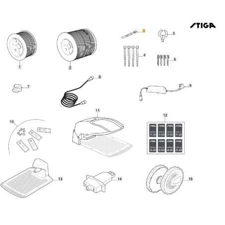 Resistor kit robot mower models G1200 G300 ORIGINAL STIGA 122063053/0 | NewgardenParts.com