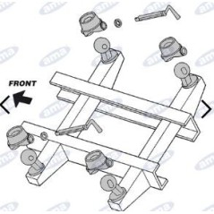 Kit boule de basculement pour remorque arrière et trilatérale diamètre 75 mm AMA | NewgardenParts.com