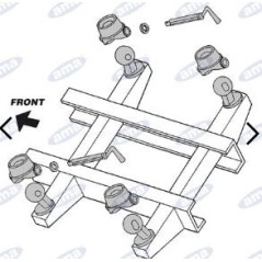 Kit ribaltamento rimorchio posteriore e trilaterale sfere diametro 75mm AMA