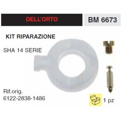 Kit riparazione spillo galleggiante carburatore motore rasaerba DELL'ORTO 6122 | NewgardenParts.com