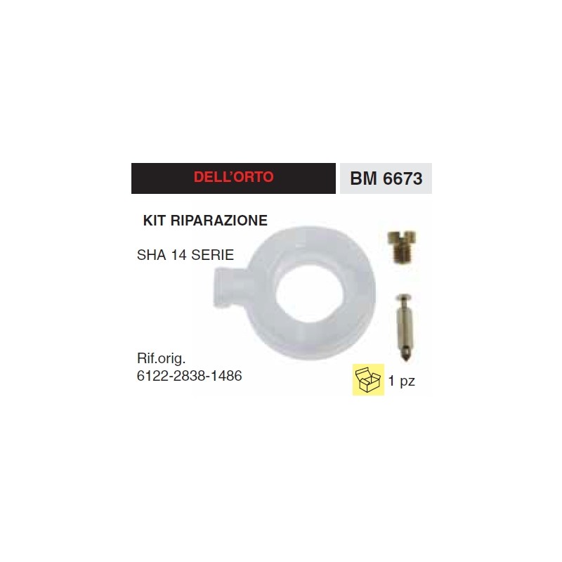 Kit riparazione spillo galleggiante carburatore motore rasaerba DELL'ORTO 6122