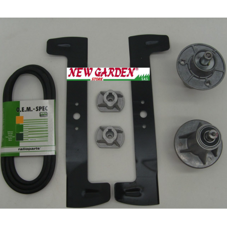 Twincut 92 kit de reparación para tractor de césped GGP 17-450 cubos de cuchillas de correa