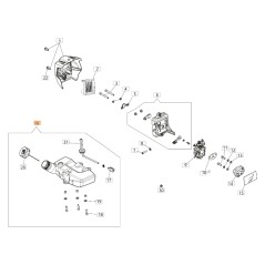 Kit serbatoio ORIGINALE OLEOMAC decespugliatore potatore PPH 250 61460502AR | NewgardenParts.com