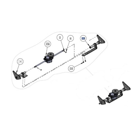 Kit sinistro assale + boccole rasaerba tosaerba ORIGINALE GRIN ASM-0127 | NewgardenParts.com