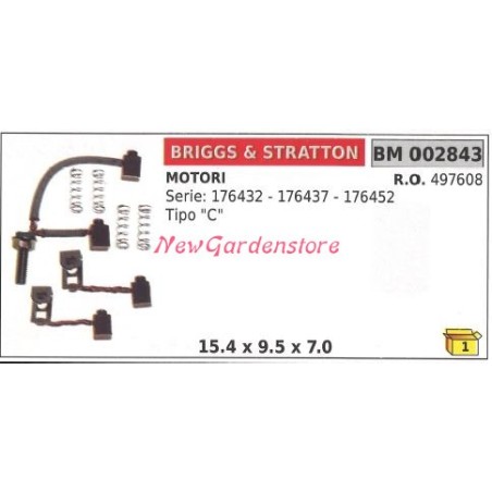 Kit spazzole motore elettrico briggs&stratton per serie 176432 tipo c 002843 | NewgardenParts.com