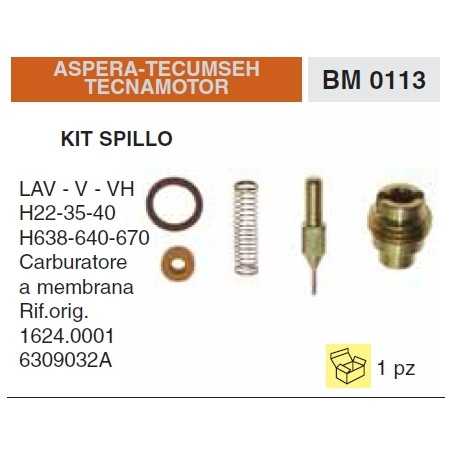Carburettor needle kit lawn tractor engine TECUMSEH LAV V VH 1624.0001 | NewgardenParts.com