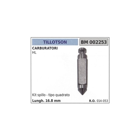 Kit spillo carburatore tipo quadrato TILLOTSON HL motosega L-16,8 mm 014-053 | NewgardenParts.com