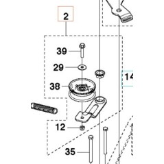 KIT TENDICINGHIA 580279001 ORIGINALE HUSQVARNA | NewgardenParts.com