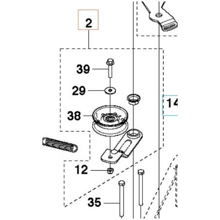 KIT TENDICINGHIA 580279001 ORIGINALE HUSQVARNA | NewgardenParts.com