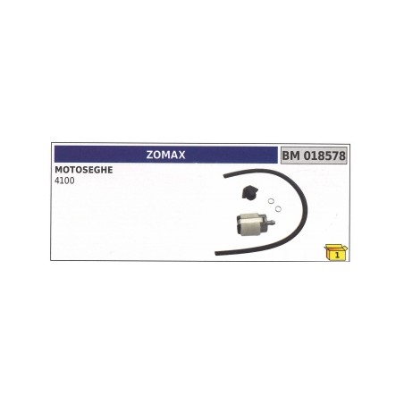 Kit tubo pescamiscela ZOMAX motosega 4100 codice 018578 | NewgardenParts.com