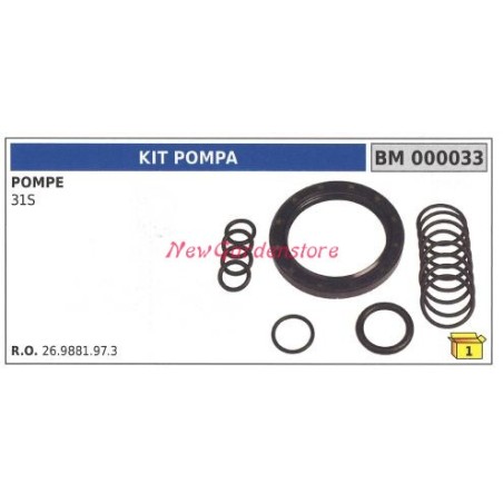 Kit UNIVERSALE pompa Bertolini 31S 000033 | NewgardenParts.com