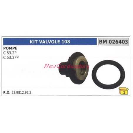 Kit vanne 108 UNIVERSAL pompe Bertolini C 53.2P 026403 | NewgardenParts.com