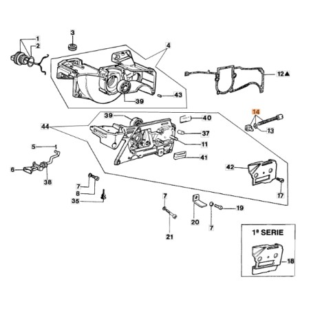 Kit vite tendicatena motosega modelli 970 ORIGINALE OLEOMAC 099900368B | NewgardenParts.com