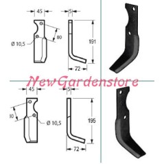 Kit zappe ricambi originali GOLDONI cassone fresa motocoltivatore 21 00070919 | NewgardenParts.com