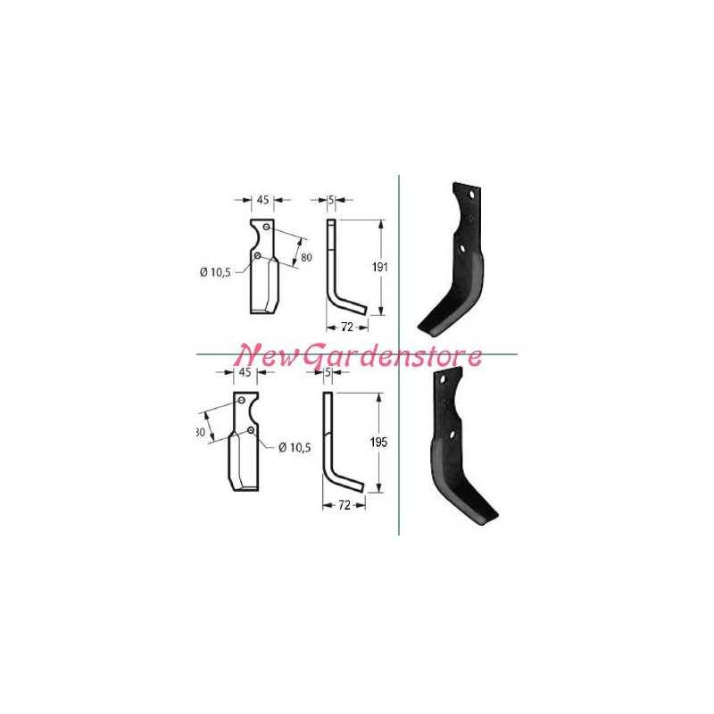 Pièces détachées originales GOLDONI kit houe pour cultivateur rotatif 21 00070919 Pièces détachées originales GOLDONI kit houe pour cultivateur rotatif 21 00070919