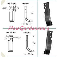 Piezas de recambio originales GOLDONI kit de azadas para motocultor 22 00070921