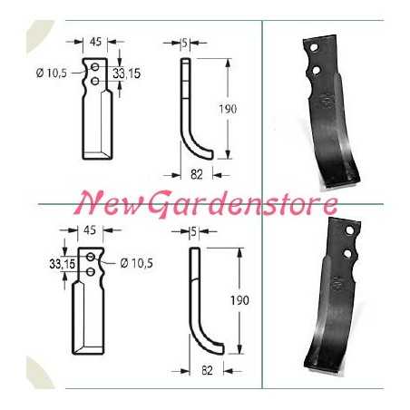 Piezas de recambio originales GOLDONI kit de azadas para motocultor 22 00070921 | NewgardenParts.com