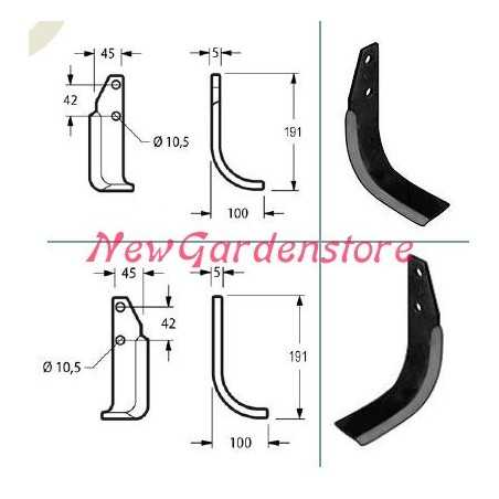 Kit de pièces détachées originales GOLDONI pour houes pour motoculteur 22M 00070922 | NewgardenParts.com