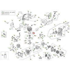 Kit: cylinder piston ORIGINAL ACTIVE brushcutter 4.5 auger t143 024474 | NewgardenParts.com