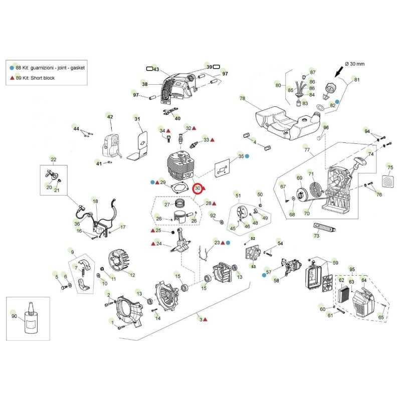 Satz: Zylinderkolbensegmente 65 cc ORIGINAL ACTIVE Erdbohrer t-165 023516