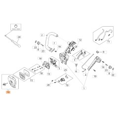 Bausatz: ORIGINAL OLEOMAC Luftfilterdeckel für Kettensäge Modell GSTH 240 50350191 | NewgardenParts.com