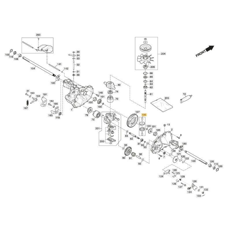 Kit: ingranaggi e perni ORIGINALE STIGA trattorino tagliaerba 1328h 118870126/0