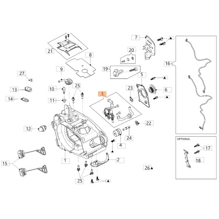 Kit: pompa olio ORIGINALE OLEOMAC per motosega modello GTSH 240 50350180 | NewgardenParts.com