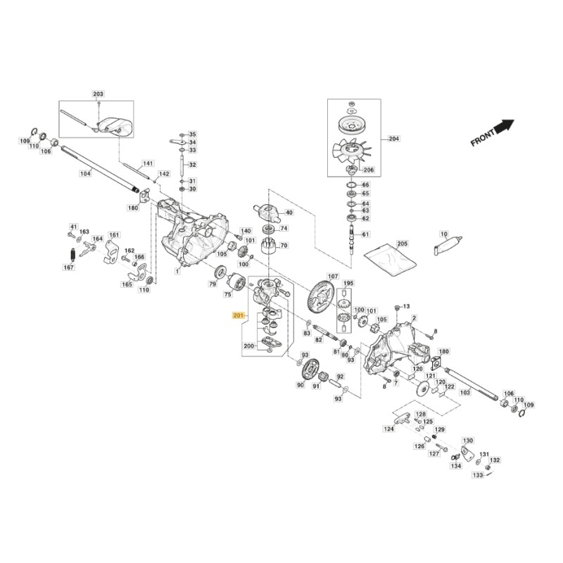 Kit: sezione centrale e filtro ORIGINALE STIGA trattorino tagliaerba 118870127/0