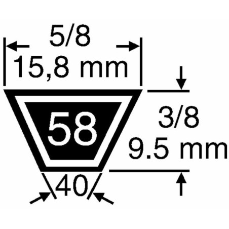 Cinghia trattorino rasaerba fatta con KEVLAR 5L 690052 5/8x52 15,8x1320,8mm | NewgardenParts.com