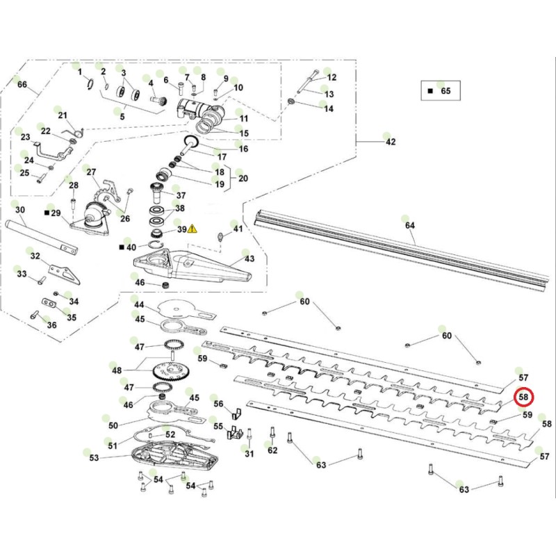 Lama 560 mm ORIGINALE ACTIVE tagliasiepi modelli ultralight 022070