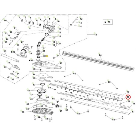 Lama 560 mm ORIGINALE ACTIVE tagliasiepi modelli ultralight 022070 | NewgardenParts.com