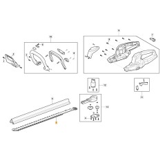 Hoja de 70 cm ORIGINAL STIGA para cortasetos HT 20 Li S - FWHT 20V 118811082/0