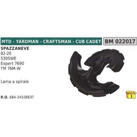 Schneeräumschild MTD CUB CADET 82-20 - 530SWE - Expert 7690 - YM 76M-W | NewgardenParts.com