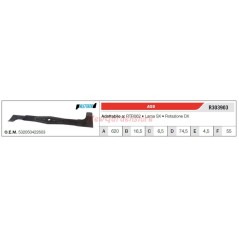 Cuchilla AGS para tractor de césped cortacésped RTR602 cuchilla izquierda R303903 | NewgardenParts.com