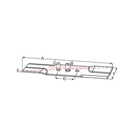 Lame AGS pour tracteur de pelouse tondeuse RTR602 lame gauche R303903
