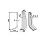 ORIGINAL GOLDONI arc right blade for milling machine length 190 mm