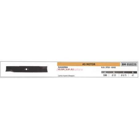 Cuchilla ASMOTOR para cortacésped AS 53B1 010225 | NewgardenParts.com