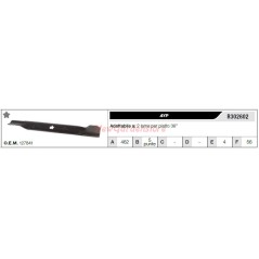 Lama AYP per trattorino tagliaerba rasaerba tosaerba 2 lame piatto 36" R302602 | NewgardenParts.com