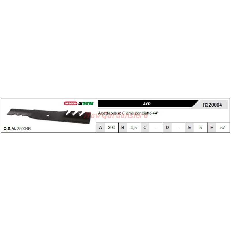 AYP blade for lawn tractor lawn mower 3 blades flat 44" R320004