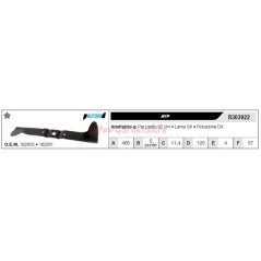 Lama AYP per trattorino tagliaerba rasaerba tosaerba piatto 92cm R303922 | NewgardenParts.com